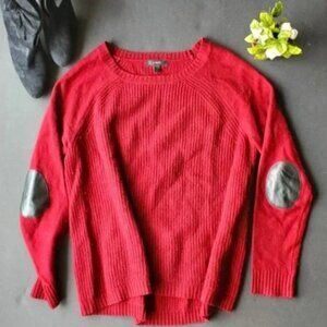 J.crew Red Knit Boxy Sweater 100% wool